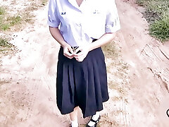 Titty Ice - Thai Student Outdoor in Forest