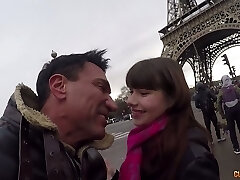 Guy hooks up with adorable white young girl on the street