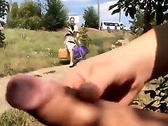 masturbating besides the path