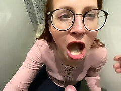 Risky Public Testing Sex Toy In The Store And Cum In Gullet In Public Toilet