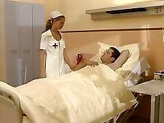 Teenager nurse Tyra Misoux gives her patient a nice blowjob