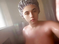 joufflu graisse bbw prendre une douche