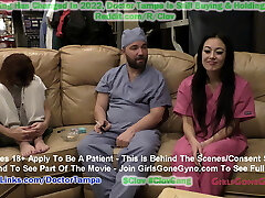 Bratty Orphan Cheerleader Blaire Celeste Required Sports Physical At Doctor Tampa & Nurse Stacy Shepard Gloved Palms!