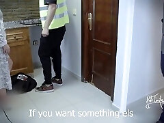 Boyfriend Watches His Girlfriend Poked By Plumber
