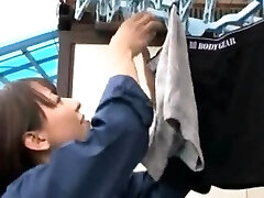 Asian and brown-haired lick pussies and fuck outdoors