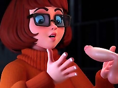 Velma gives a gentle blowjob 3D animated