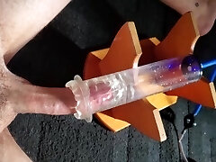 Cock deep-throating machine feels amazing