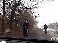 Flashing Pussy In A Public Place And Masturbating In The Truck - Vikkisexy