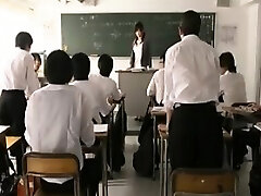 Busty Asian teacher gets treated like a slut by a gang o