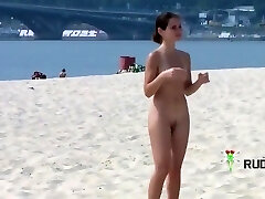 Sexy Nudist Girl With Beautiful Knockers Is So Relaxed