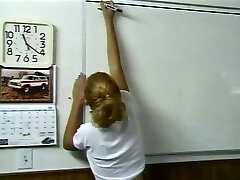 Blondie Student Gets Her Hairy Pussy Fucked By The Teacher
