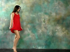 Slender babe Kim Nadara shows yummy pussy in flexible positions