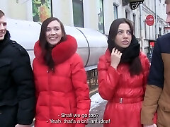 Delicious teen gals pulverized cruelly in a doggy position in foursome sex clip