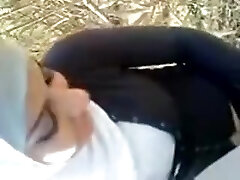 Hijabi Arabian Cutie Outdoor Cock Absorbing