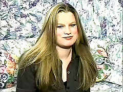 Retro mega-slut gets nude in solo masturbation scene and displays off her sexy ass and natural tits