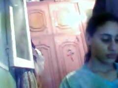 Busty Arab honey gives me handjob in amateur webcam vid