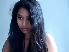 Indian Desi Teen In Glasses Pumping Out On Webcam