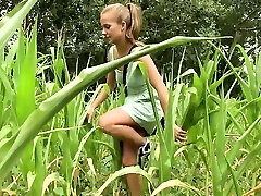 Young skinny teen girls like to play outdoors - lesbian girls