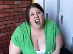 Horny Good-sized Obese Ex GF with big Tits masturbating her Pussy