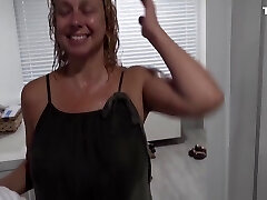 Stepmom Comes Home Soaking Wet Beach - Total Vid On With Brianna Beach, Cock Ninja And Princess Brianna