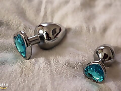 First time I try Three size butt plug - anal plug