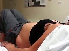 Pregnant contracting belly