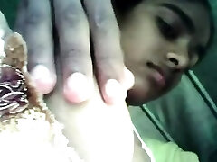 Breasts and Indian girlfriend smooch sucked by boyfriend