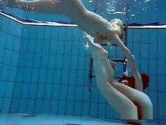 Milana And Katrin Disrobe Eachother Underwater