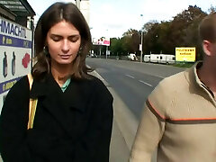2 pickupers in Russia talk one real chick into quick sex