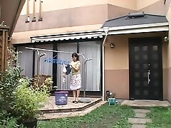 Hot mature Japanese chick with big tits sucks and fucks