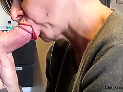 Blowjob Swallow with lip liner