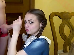 My Stepbrother Checks His Homework For School And I Blow Him And Take A Manmeat In His Cootchie