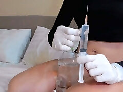 2 injections in the butt and anal masturbation