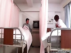 Sexy Asian nurse gives a patient some part3