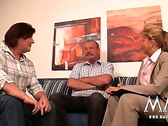 Petra Wegat and redhead granny enjoy hard pounding