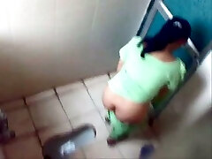 Indian ladies filmed on spy webcam in a public toilet