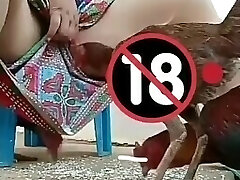 Fuck-fest with chiken She love chicken