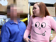 Diminutive April Reid gets her gash eaten by the LP Officer