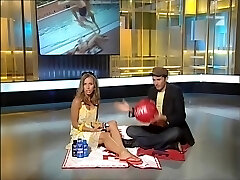 Seducing star is showing her famous upskirt in public