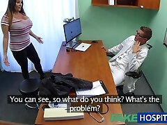 FakeHospital Babe wants doctors cum over her big massive tits