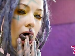 hard DOUBLE ANAL from crazy TATTOO PUNK - ATM, Gape, Facial, Mini-rosebud, Swalow, DAP - goth alt girl