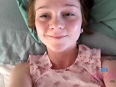 Sleepy teen is about to get smashed, because her boyfriend's dick got rock hard
