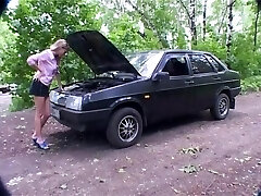 कार में सेक्स के साथ क्रिस्टीन