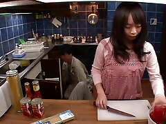 Nymphomaniac asian milf cheats on husband right in front of ihm!