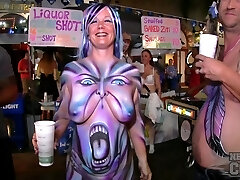 Marvelous Festival Girls Exposing Their Skin Halloween Street Party Fa