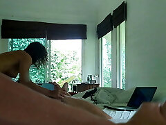 Getting aroused watching our own video in Onlyfans - POV and Spunk in Mouth