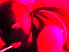 BBW Latex Super-bitch - Smoking & Using My Fuck Machine In A Sleazy Hotel