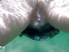 Underwater creampie and pissing