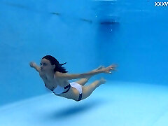 Windy weather swimming pool session Hermione Ganger