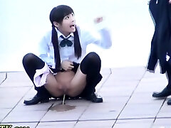Japanese teenagers piss